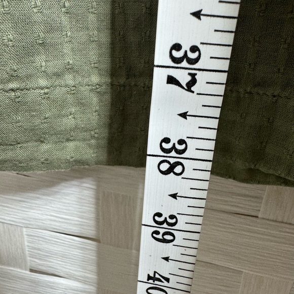 Gap Army Green Spaghetti Strap Textured Pocketed Midi Sundress Size Small - Picture 11 of 15